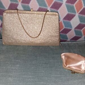 Chic Gold Glitter Clutch